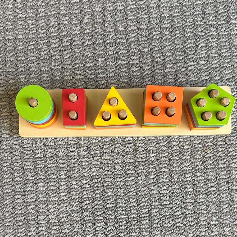 Colorful Wooden Shape Sorting Toy